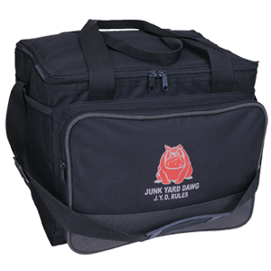 CB729-COOLER BAG-Black with two-toned Grey/Black